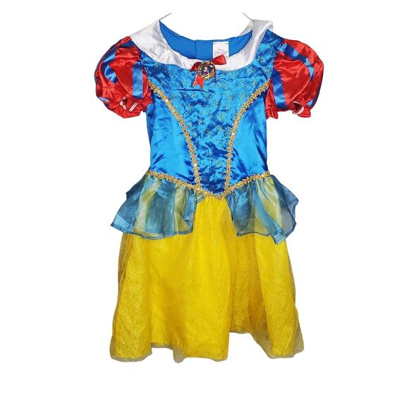 NWT Snow White Disney Princess Dress! Girls Size Small Glitter Dress Up Costume - Picture 1 of 9